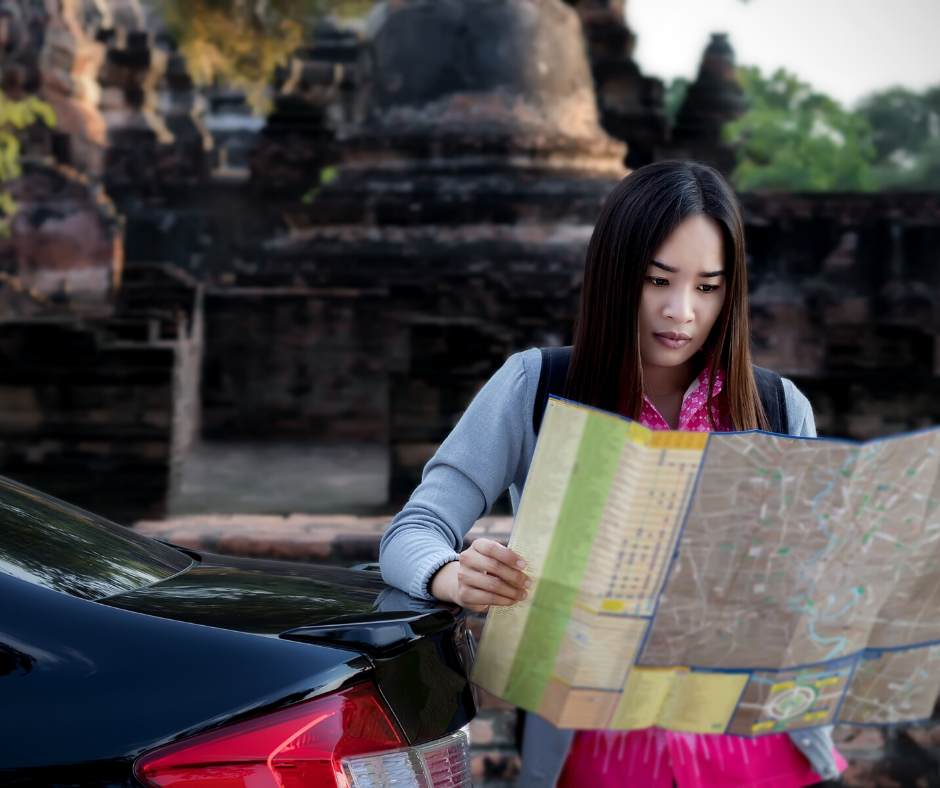 vendo mapa turistico segurança para viajar sozinha