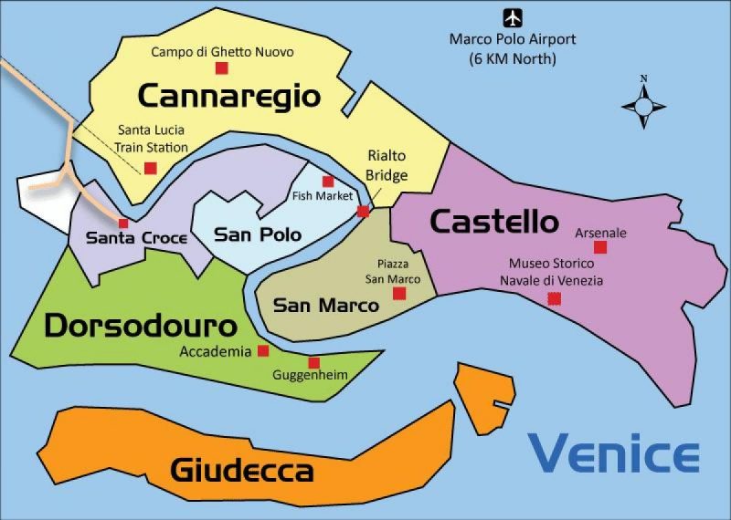 Mapa Veneza